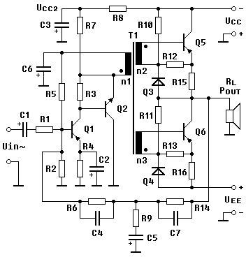 Output-Transformerless Push-Pull Amplifier